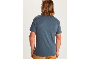 Image of Marmot Dawning Short Sleeve T-Shirt - Mens, Navy Heather, Large, 41840-8550-L