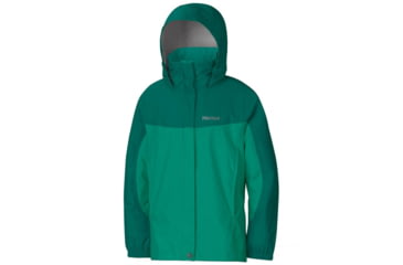Image of Marmot Demo, Girl's PreCip Jacket, Gem Green/Green Garnet, M 55680-4392-DEMO