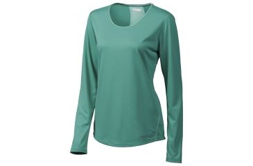 Image of Marmot Essential Long Sleeve Shirt - Women's-Gem Green/Ice Green-Medium