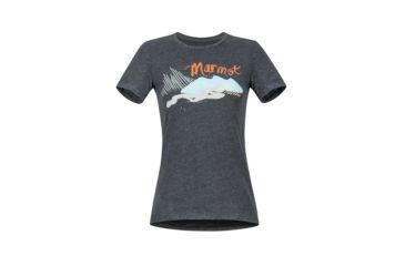 Image of Marmot Esterel Tee Short Sleeve - Womens, Charcoal Heather, Large, 47740-1204-L