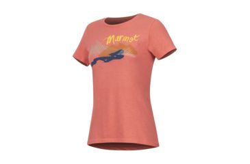 Image of Marmot Esterel Tee Short Sleeve - Womens, Flamingo Heather, Medium, 47740-8289-M