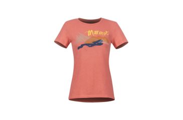 Image of Marmot Esterel Tee Short Sleeve - Womens, Flamingo Heather, Medium, 47740-8289-M