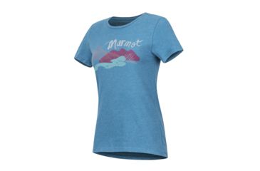 Image of Marmot Esterel Tee Short Sleeve - Womens, Late Night Heather, Small, 47740-3708-S