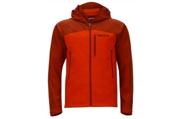 Image of Marmot Estes Hoody - Men's-Sunset Orange/Dark Rust-X-Large