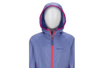 Image of Marmot Ether Hoody - Girl's, Periwinkle/Bright Pink, Large 56190-3770-L