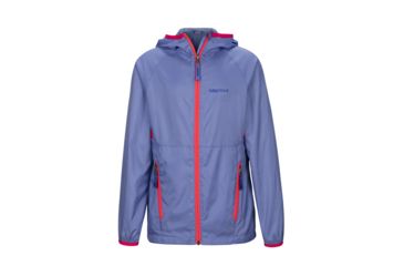 Image of Marmot Ether Hoody - Girl's, Periwinkle/Bright Pink, Large 56190-3770-L