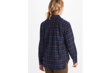 Image of Marmot Fairfax Boyfriend Midweight Flannel - Womens, Arctic Navy, Extra Small, M10643-2975-XS