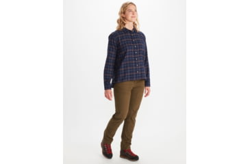 Image of Marmot Fairfax Boyfriend Midweight Flannel - Womens, Arctic Navy, Extra Small, M10643-2975-XS