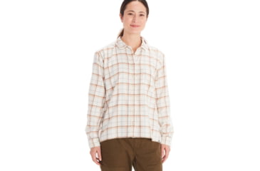 Image of Marmot Fairfax Boyfriend Midweight Flannel - Womens, Papyrus, Large, M10643-7395-L