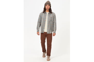 Image of Marmot Fairfax Novelty Heathered Lightweight Long Sleeve Flannel - Mens, Dark Jungle, 2XL, M14917-22261-XXL