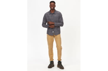 Image of Marmot Fairfax Novelty Heathered Lightweight Long Sleeve Flannel - Mens, Dark Steel, 2XL, M14917-1132-XXL
