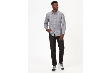 Image of Marmot Fairfax Novelty Heathered Lightweight Long Sleeve Flannel - Mens, Steel Onyx, 2XL, M14917-1515-XXL
