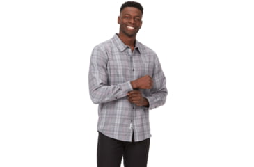 Image of Marmot Fairfax Novelty Heathered Lightweight Long Sleeve Flannel - Mens, Steel Onyx, 2XL, M14917-1515-XXL