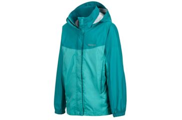 Image of Marmot Girls Precip Jacket, Teal Tide/Malachite, L 55680-3662-L