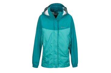 Image of Marmot Girls Precip Jacket, Teal Tide/Malachite, L 55680-3662-L