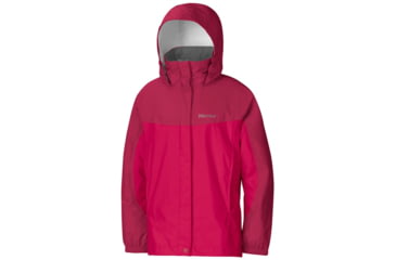 Image of Marmot Girls Precip Jacket,Raspberry/Dark Raspberry,Large MAR0441-RB-DRB-LG
