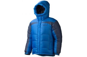 Image of Marmot Greenland Baffled Jacket - Men's-Large-Peak Blue/Dark Ink