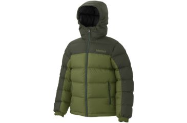 Image of Marmot Guides Down Hoody - Boy's-Small-Forest/Fatigue