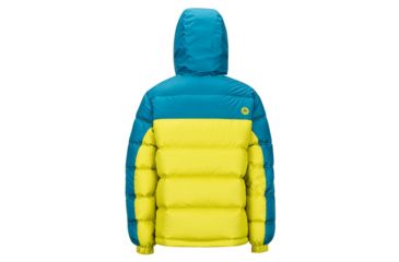 Image of Marmot Guides Down Hoody - Boys, Citronelle/Moroccan Blue, Medium, 73700-9401-M