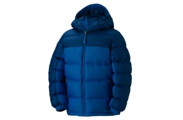 Image of Marmot Guides Down Hoody - Boys-Cobalt Blue/Blue Night-Medium
