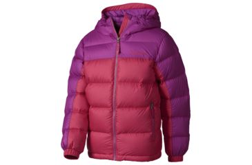 Image of Marmot Guides Down Hoody - Girls-Pink Rock/Beet Purple-X-Large