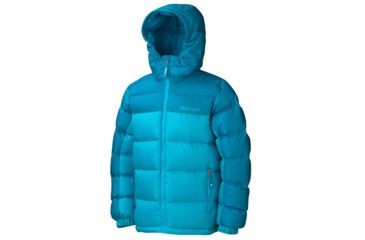 Image of Guides Down Hoody - Girls-Sea Breeze/Aqua Blue-X-Small