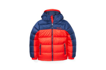 Image of Marmot Guides Down Hoody - Kids, Victory Red/Arctic Navy, 2XL, 73700-5988-XXL