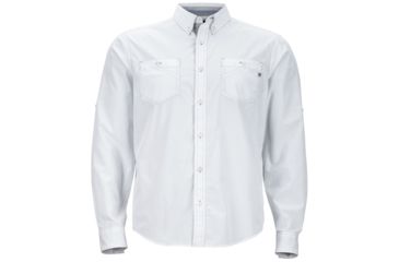 Image of Marmot Hawthorne Long Sleeve Shirt - Men's-White-Medium