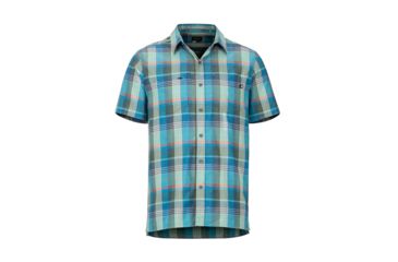 Image of Marmot Innesdale Short Sleeve Shirt - Mens, Pond Green, Medium, 42320-4570-M