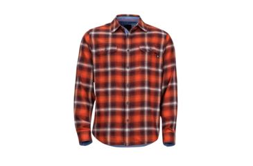 Image of Marmot Jasper Midweight Flannel Long Sleeve - Mens, Burgundy, 2XL, 44500-6995-XXL