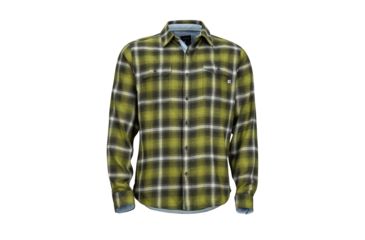 Image of Marmot Jasper Midweight Flannel Long Sleeve - Mens, Fatigue, Medium, 44500-7753-M