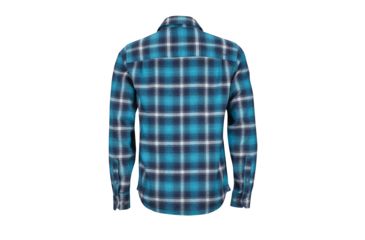 Image of Marmot Jasper Midweight Flannel Long Sleeve - Mens, Vintage Navy, Small, 44500-2636-S