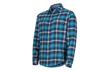 Image of Marmot Jasper Midweight Flannel Long Sleeve - Mens, Vintage Navy, Small, 44500-2636-S
