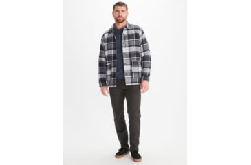Image of Marmot Lanigan Flannel Chore Coat - Mens, Black, Medium, M13200-001-M