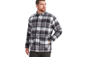 Image of Marmot Lanigan Flannel Chore Coat - Mens, Black, Medium, M13200-001-M