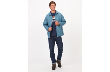 Image of Marmot Lanigan Flannel Chore Coat - Mens, Moon River, Medium, M13200-1904-M