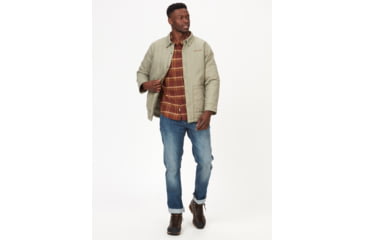 Image of Marmot Lanigan Flannel Chore Coat - Mens, Vetiver, Large, M13200-21543-L