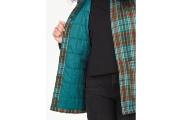 Image of Marmot Lanigan Flannel Coat - Womens, Dark Jungle, Large, M13171-22261-L