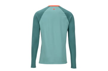Image of Marmot Lightweight Kestrel Long Sleeve Crew - Men's, Blue Agave/Mallard Green, Extra Large, 10910-4921-XL