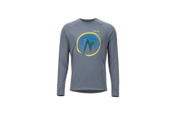 Image of Marmot Lightweight Kestrel LS Crew - Mens, Steel Onyx, Extra Large, 10910-1515-XL
