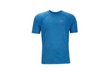 Image of Marmot Mens Accelerate Short Sleeve, New True Blue Heather, XXL, 53550-3864-XXL