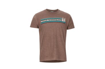 Image of Marmot MMW Tee Short Sleeve - Mens, Brown Heather, Large, 42890-7139-L