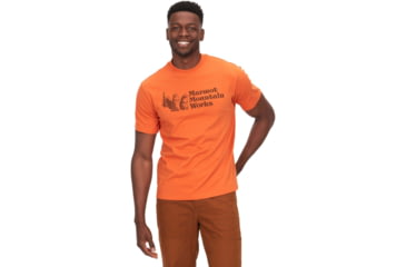 Image of Marmot MMW Tee Short Sleeve - Mens, Tangelo, Small, M15593-9434-S