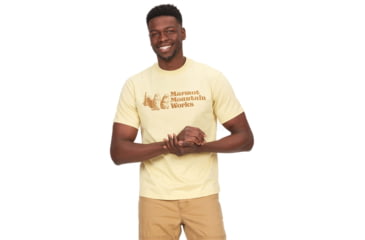 Image of Marmot MMW Tee Short Sleeve - Mens, Wheat, Extra Large, M15593-7035-XL