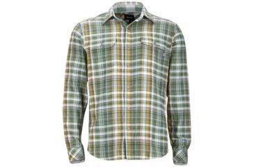 Image of Marmot Montrose Long Sleeve Shirt - Men's -Stone Green-Small
