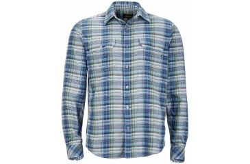 Image of Marmot Montrose Long Sleeve Shirt - Men's -Vintage Navy-Small