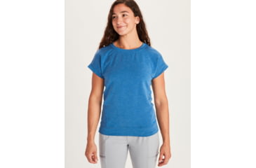 Image of Marmot Morgan Short Sleeve T-Shirt - Womens, Classic Blue Heather, Small, 47650-3132-S