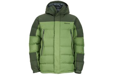 Image of Marmot Mountain Down Jacket - Men's-Alpine Green/Winter Pine-X-Large