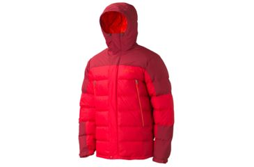 Image of Marmot Mountain Down Jacket - Men's-Team Red/Brick-Large