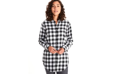 Image of Marmot Nicolet Lightweight Flannel LS - Womens, Black, Extra Large, 31330-001-XL
